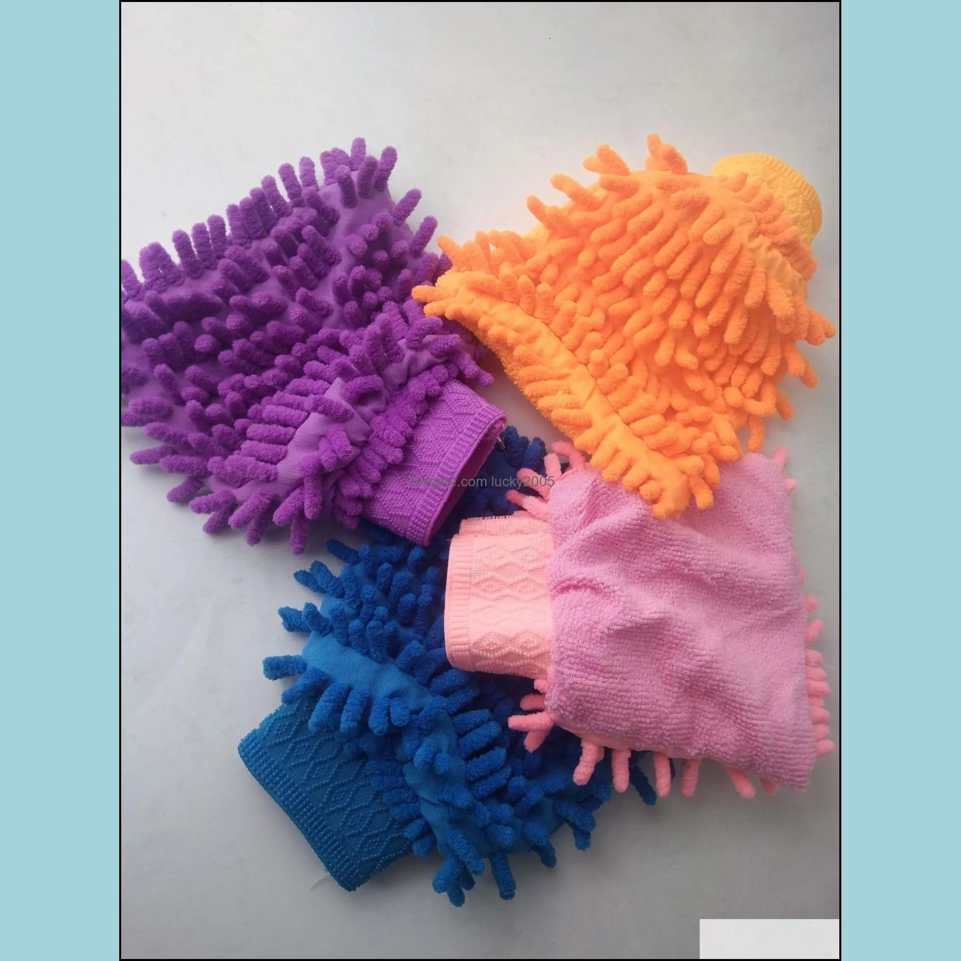 Car Hand Soft Cleaning Towel Microfiber Chenille Washing Gloves Coral Fleece Anthozoan Sponge Wash Cloth Care