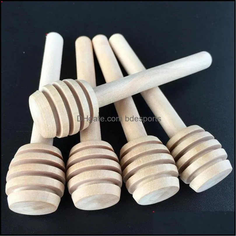 Wooden Honey stick Dippers honey stir rod Honey dipper 8 cm kitchen tool supplies fast shipping