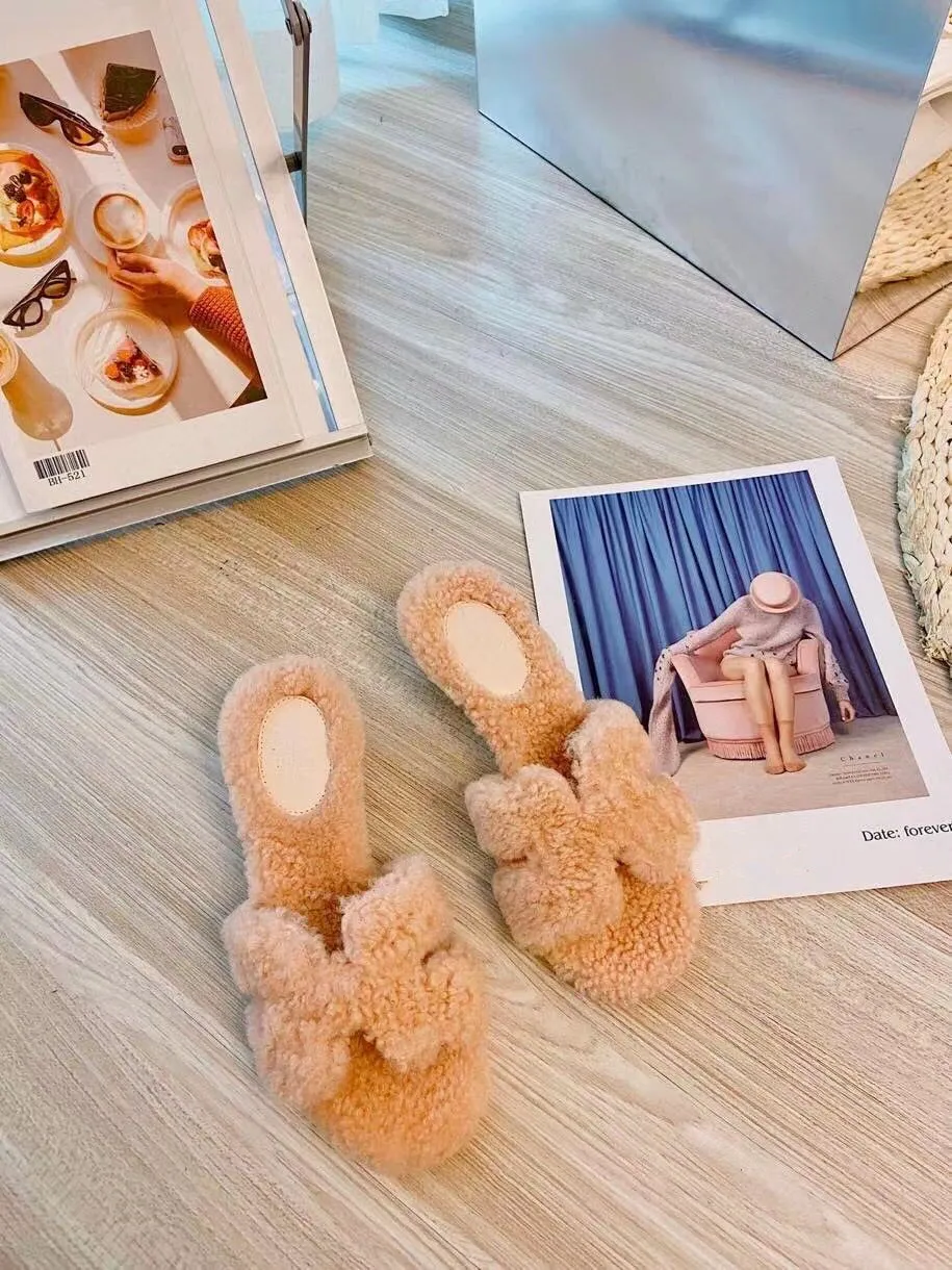 Designer fur sandals on sale