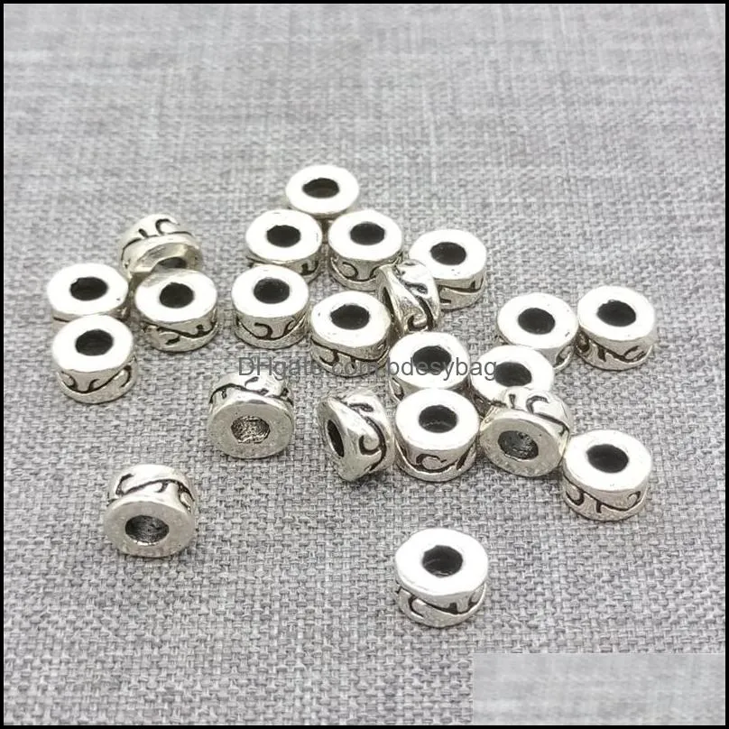 Other 10pcs Of 925 Sterling Silver Donut Beads W/ Spiral Vine Imprint Tire Spacer