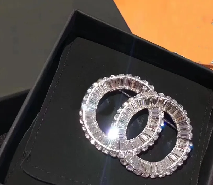 Broche Feuille Cristal Ambré - Alliage Doré - Occasion Très Bon état - Cadeau