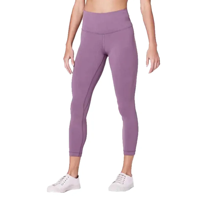 LU-32 lulemon Solid Color Women yoga pants High Waist Sports Gym Wear Leggings Elastic Fitness Lady Overall Full Tights Workout33