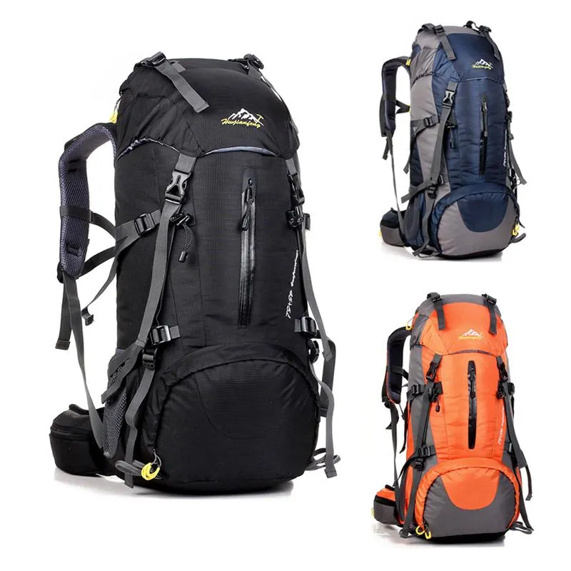 Utomhuspåsar 50l rese vandring vandring ryggsäck sportväska för kvinnor män camping resande klättring bergsklättring ryggsäck