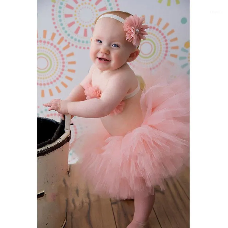 Jupes Filles Bébé Tutu Puffy Toddler Infant Short Cake Jupe Enfants Princesse Bandeau Po Prop Costume Tenues