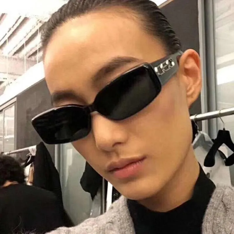 선글라스 2021 패션 브랜드 디자인 사각형 남성 검은 표범 여름 s 남성 태양 안경 Womentravel UV400