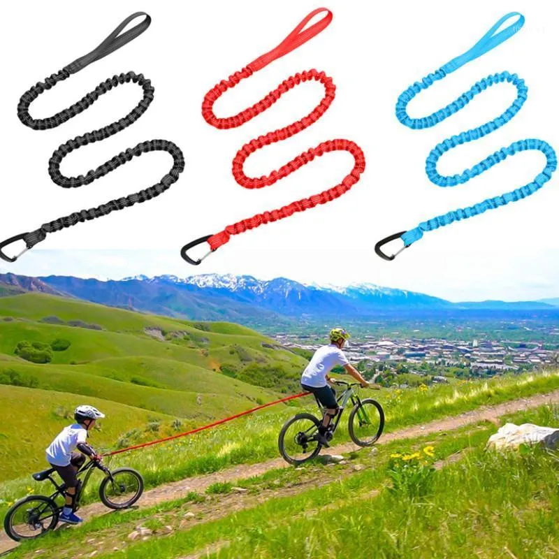 Cerraduras de bicicletas Cuerda de remolque de bicicleta, nylon elástica con mosquetón, accesorio de tirón de stretch de niño-hijo para padres