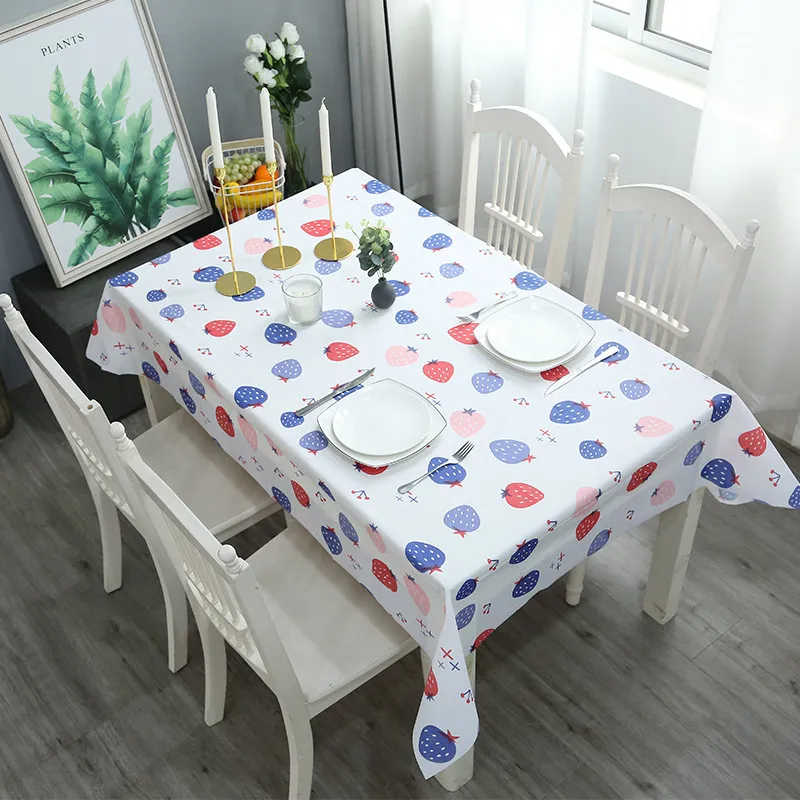 137*90cm/54*35inch Waterproof Oilproof Table Cloth Simple Plaid Checkered Pattern Wash-free Rectangular Wedding Dining Table Cover Tea Tablecloth JY0956