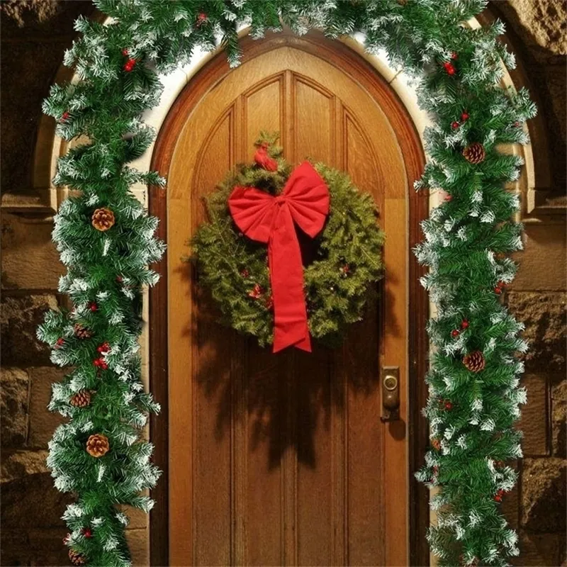 Ghirlande Natalizie Con Bacche – 6 Pezzi Piccoli Per Porte, Finestre E Pareti, Decorazione Interna Ed Esterna