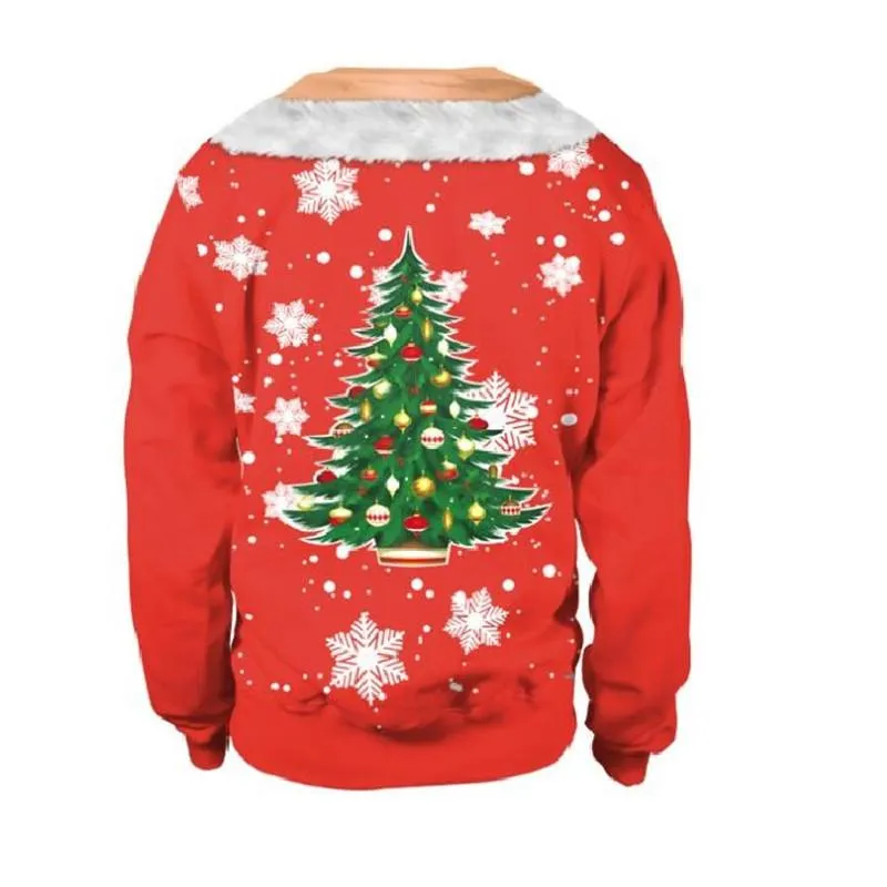 Pull De Noël Humoristique Pour Homme - Sweat-shirt à Manches Longues Avec Motif Imprimé Drôle (Ugly Christmas)