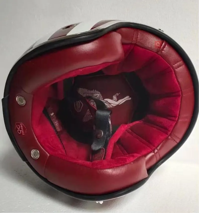 capacetes de motocross MASEI rubi vintage capacete meio capacete rosto aberto ABS casque motocross 501 Red244O