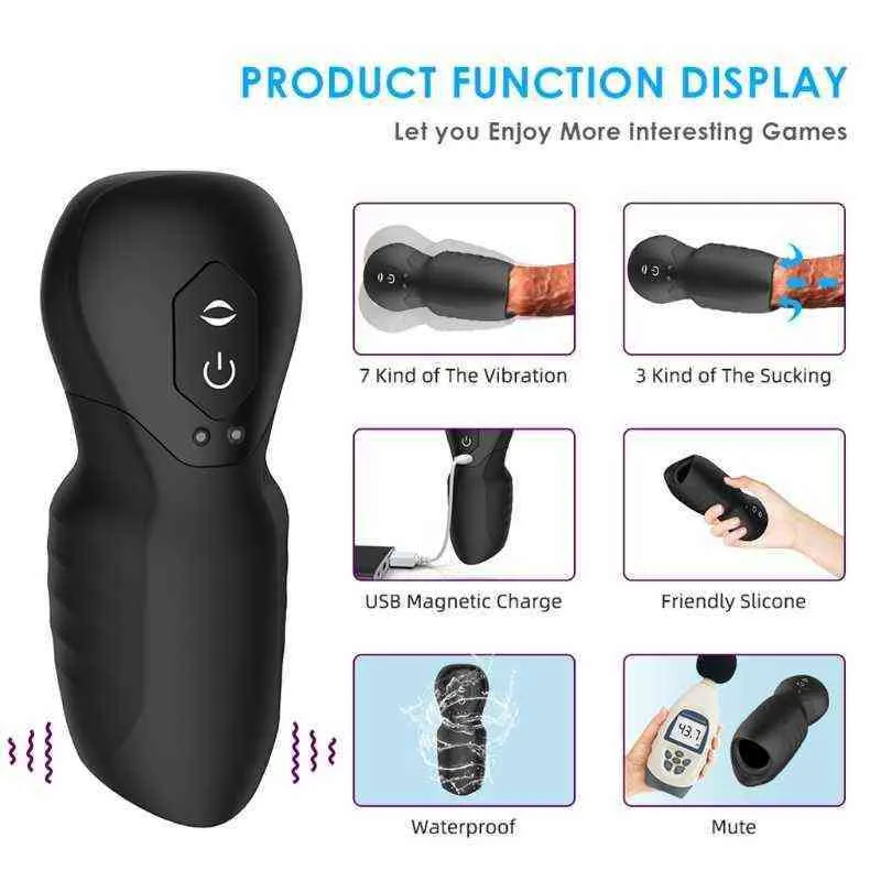 Nxy Men Masturbators 7 Vibration Modes 3 Frequency Sucking Male 3d Realistic Textured Cup Stroker for 85we 1214