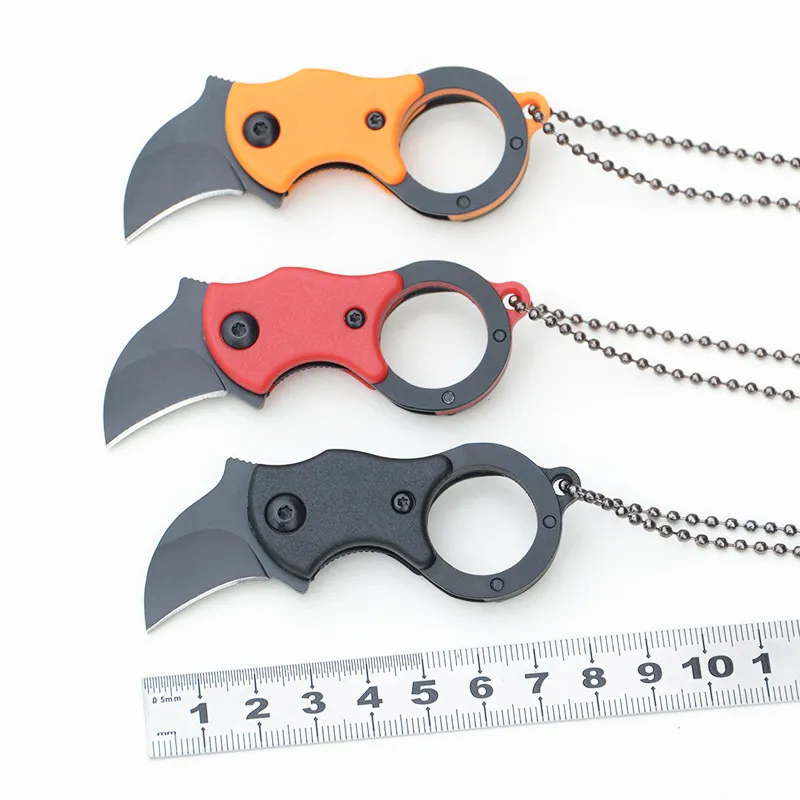 Mini couteau pliant d'auto-défense en plein air, couteaux à griffes d'aigle EDC, Gadget de poche à main, sac à dos, porte-clés pendentif