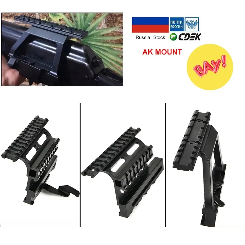 Ak74 Saiga Ak47 Weaver Side Scope Mount Rail Quick Qd 20mm Picatinny
