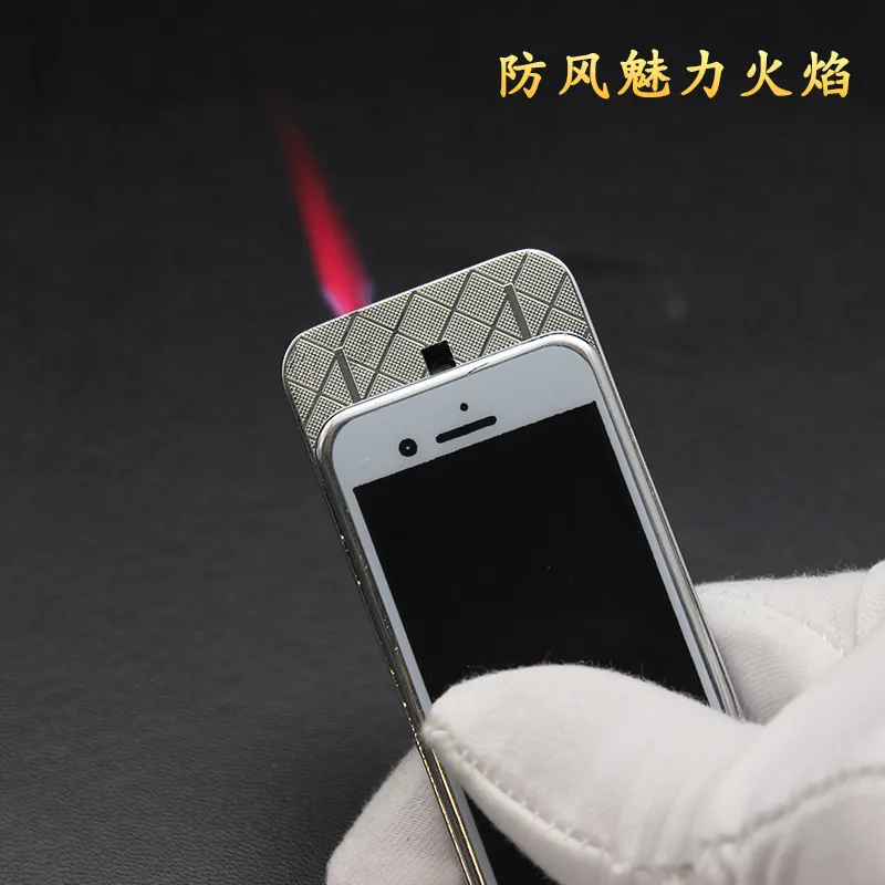 cigarette lighter mobile Jet Flame Lighter Phone Toys Design: Windproof Butane... From Hgf8123,  $3.66