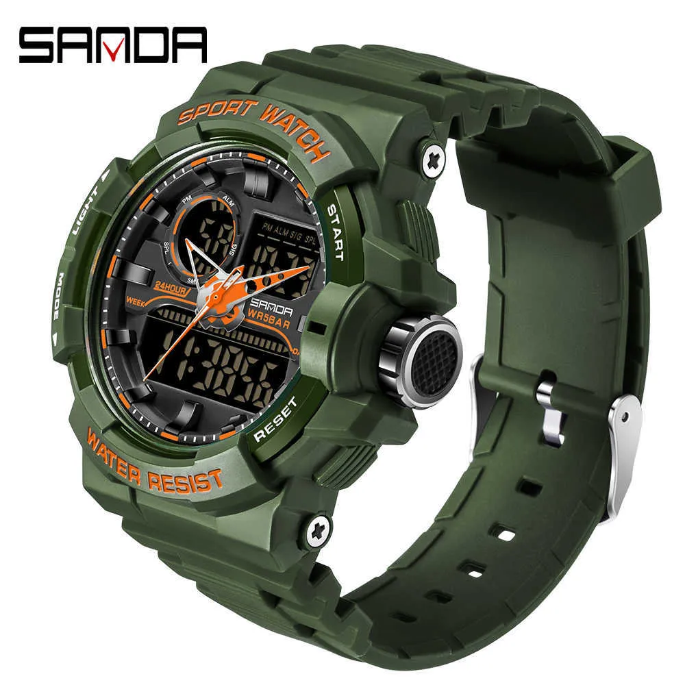 Hommes Montres militaires pour homme Sports Army Clock g Style Grosse cadran Analog Quartz Quartz Imperméable Montre-Bracelet Pour homme Relogio Masculino G1022