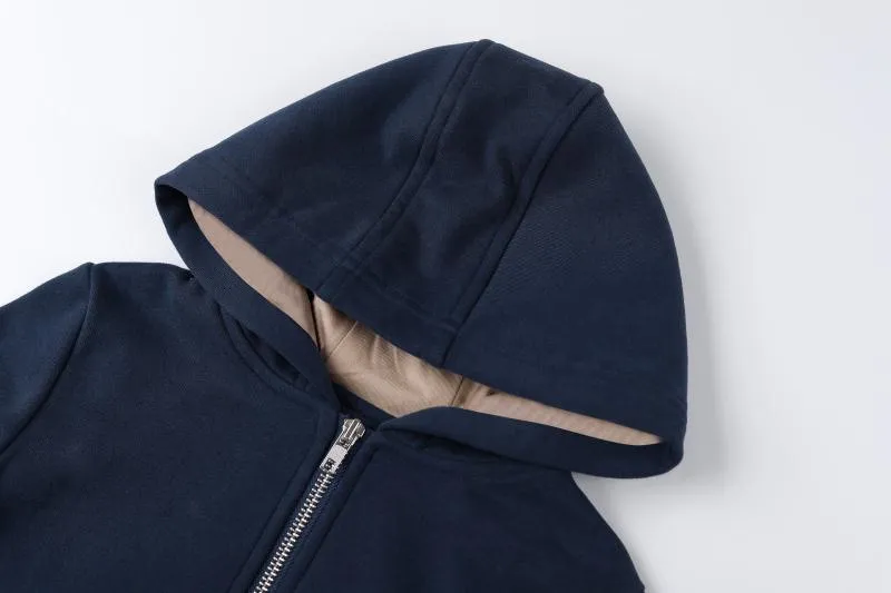 Sweat à Capuche Zippé Pour Garçon - Hiver/printemps, Polyester/coton, Poches, Coupe Confortable - 10