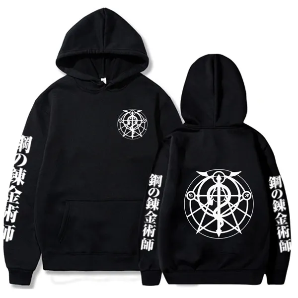 Tela De Moda Fullmetal Alchemist Sudadera Con Capucha Manga Larga