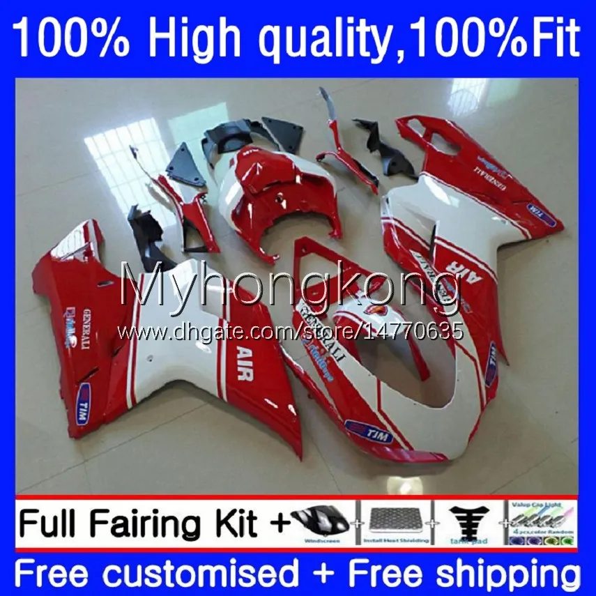 Ducati 1198R 848 1098 1198 S R 2007 2008 2009 2012 2012 2012 2012 2012 2012 2012 2012年011年011年848R 1098RホワイトレッドNew 07-12 848S 1098S 1198S 07 08 09 09 10 11 12 OEMフェアリング