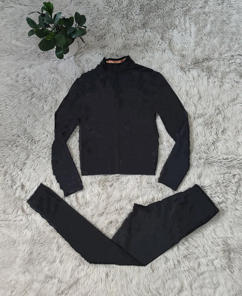 Spadek odzież zimowa Kobiety Dresy Jogging Garnitury Długie Rękaw Kurtka Płaszcz + Spodnie Dwa Kawałki Zestaw Outfits Plus Rozmiar 2XL Odzieży Outerwear Casual Letters Sweatsuits 5533