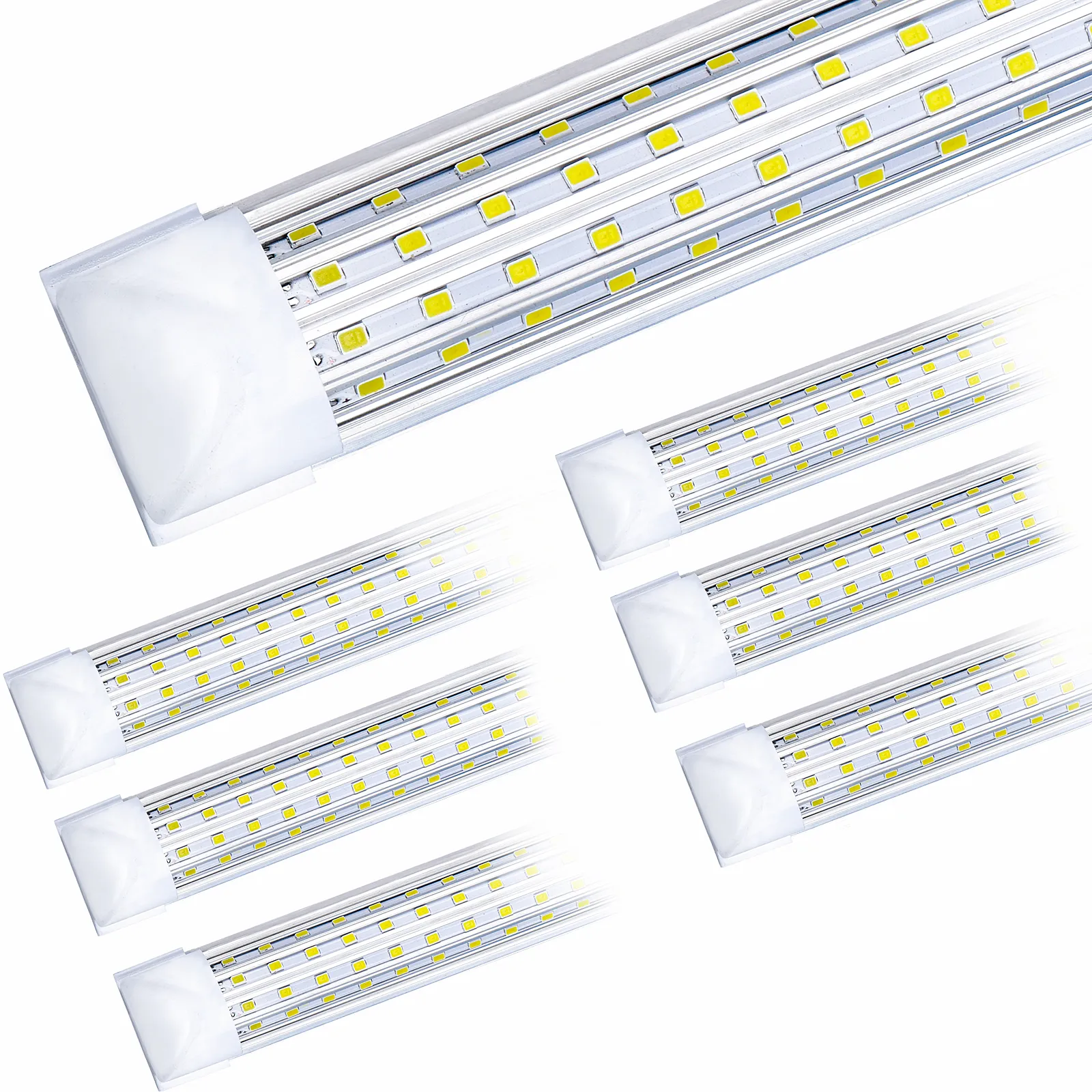 20 stücke, 4ft 5ft 6ft 8ft LED-Röhrchen Licht u Form integrierte LED-Röhrchen 4 5 6 8 Ft-Kühler-Türkühler LED-Leuchten