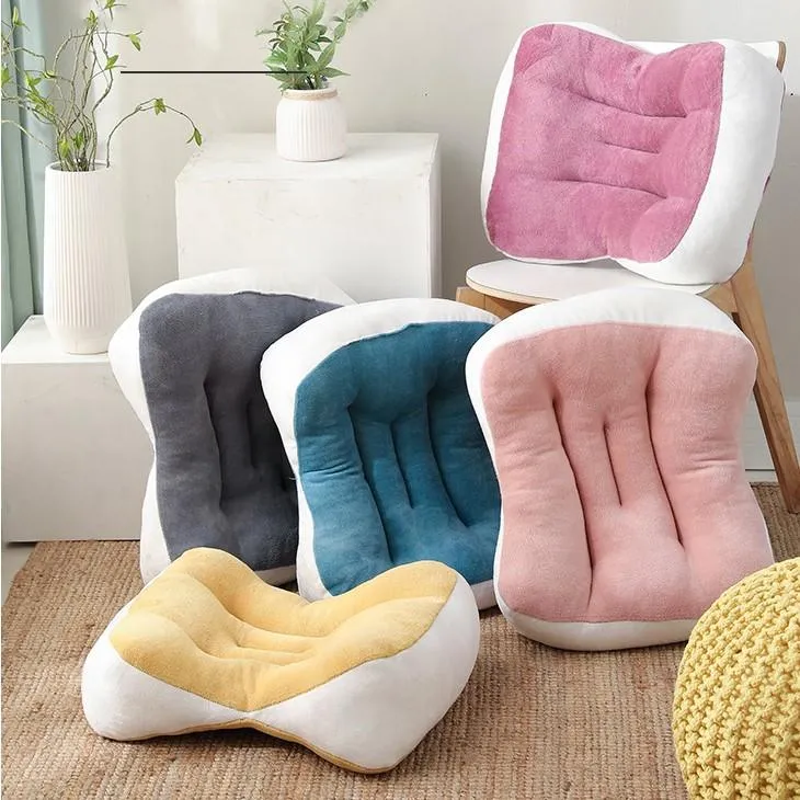 Cushion/Decorative Pillow Plush Seat Cushion Thicken Office Chair PP Cotton Filling Lumbar Support Cushions Warm Student Ass Pad For Pain Re