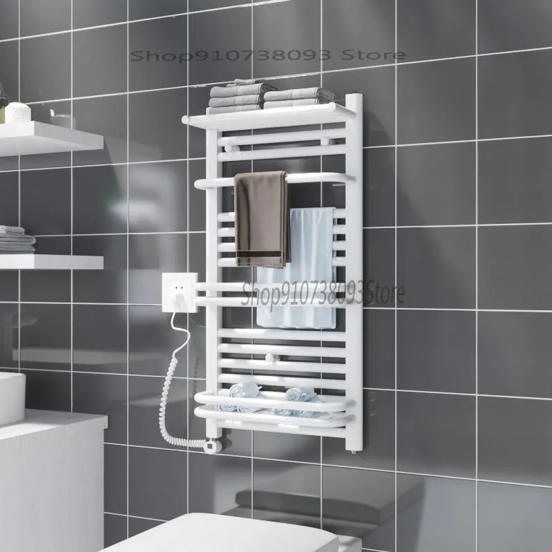 Hameçons rails rack de serviette électrique nordique intelligent température contrôle bain de bain séchage ménage eau chauffage toilette s