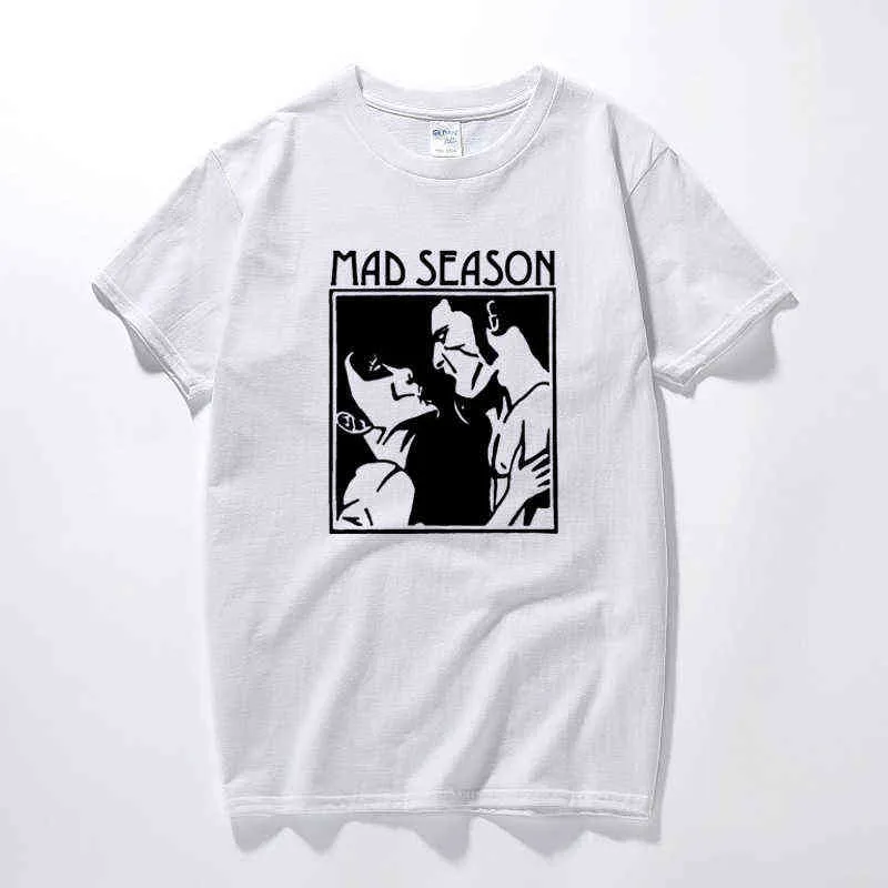 Mad Season 위의 T 셔츠 음악 Grunge Rock Alice In Chains Screaming Trees 새 여름 남성 의류 코튼 남성 tshirt 유로 크기 Y220214