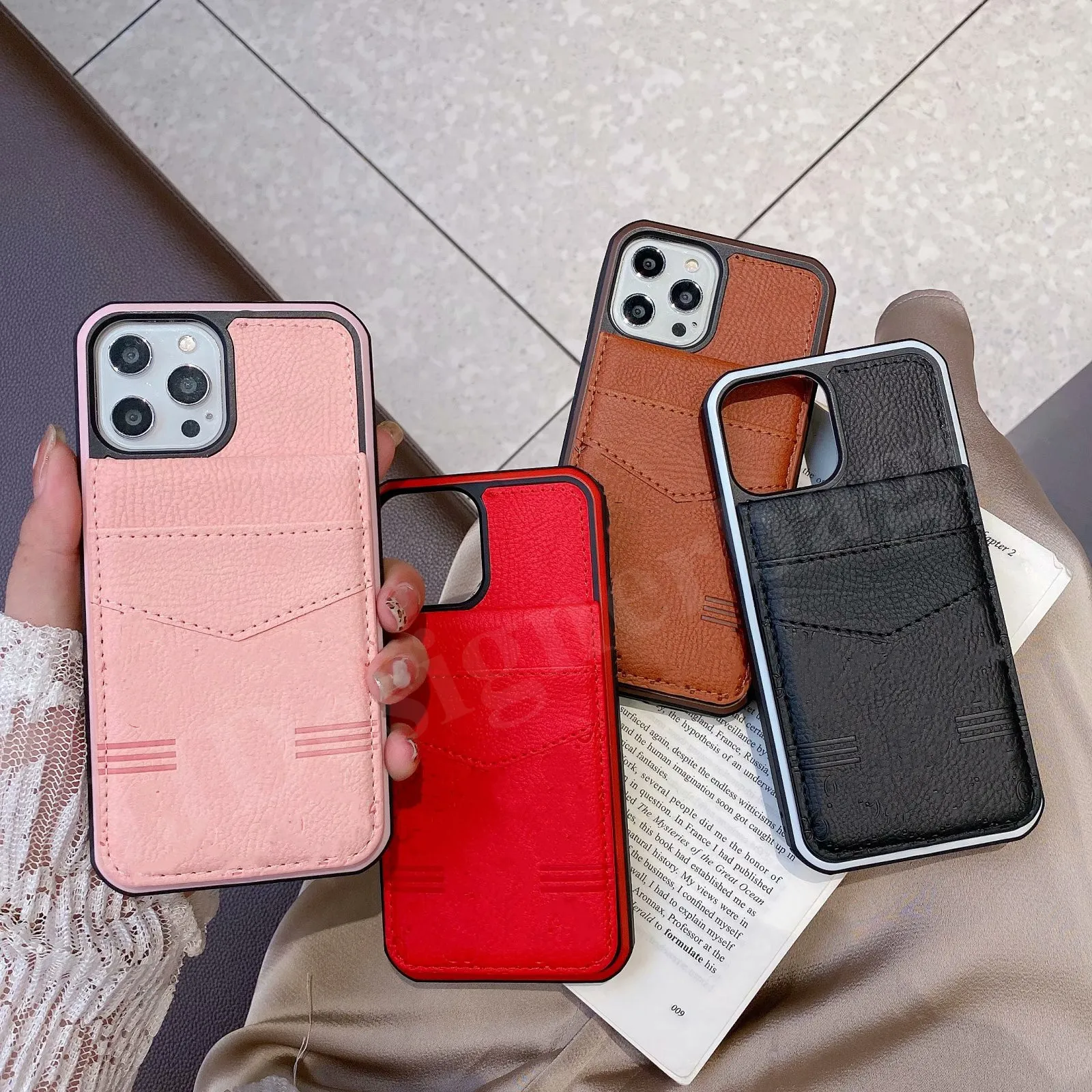 G Designer phone cases for Iphone 12 mini 11 Pro 11pro x xr xs max 7 8 Plus 8plus designers shell Coque Fundas curve Luxury cover With Card holders Wallet