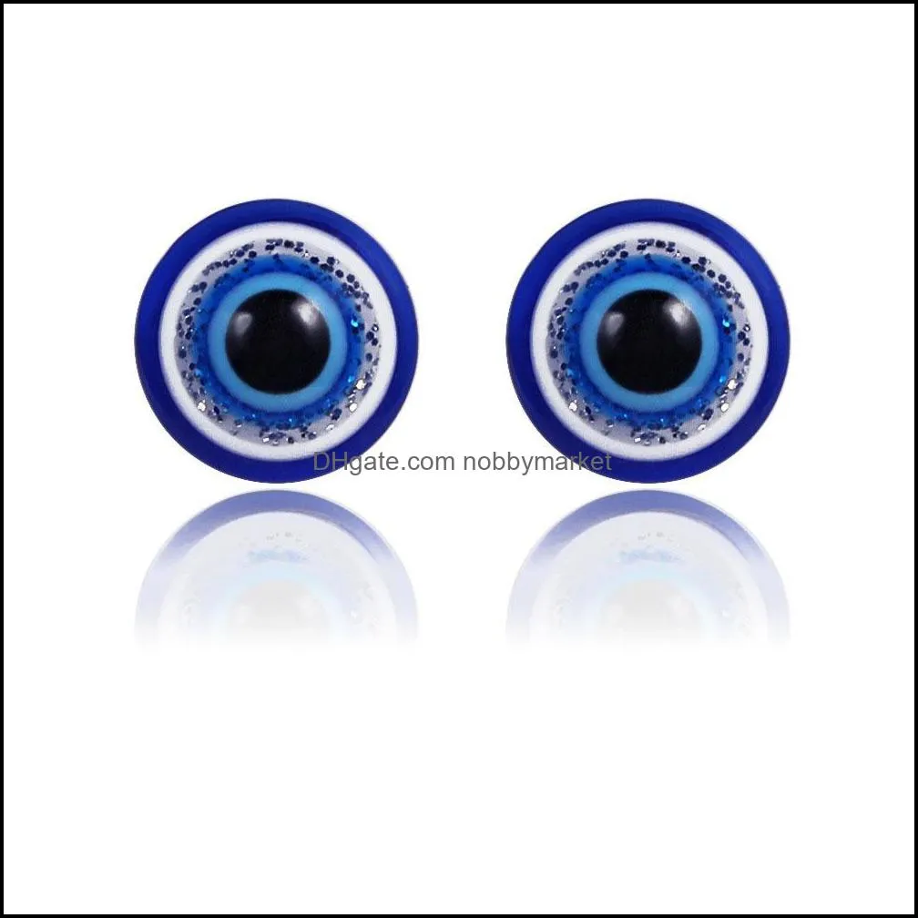 6-12MM Blue Evil Eye stainless steel Magnetic Stud Clip On Earrings For Men Women Punk Hypoallergenic No pierced Turkey Ear Cuff