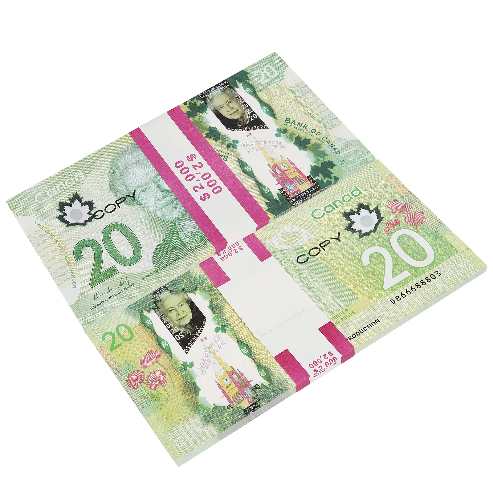 소품 캐나다 게임 머니 100s 캐나다 달러 CAD 지폐 종이 종이 놀이 지폐 영화 제작 소품 275f