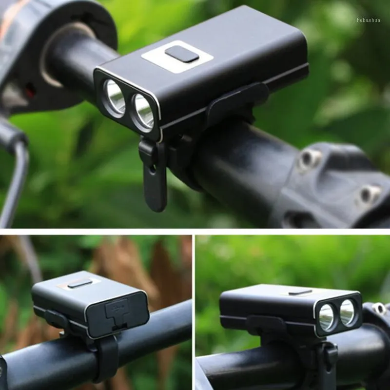 Bisiklet Işıkları 2200 mAh Bisiklet Işık 1000 Lümen Batarya Dahili USB Şarj Alüminyum Alaşım Bisiklet Su Geçirmez Aksesuar