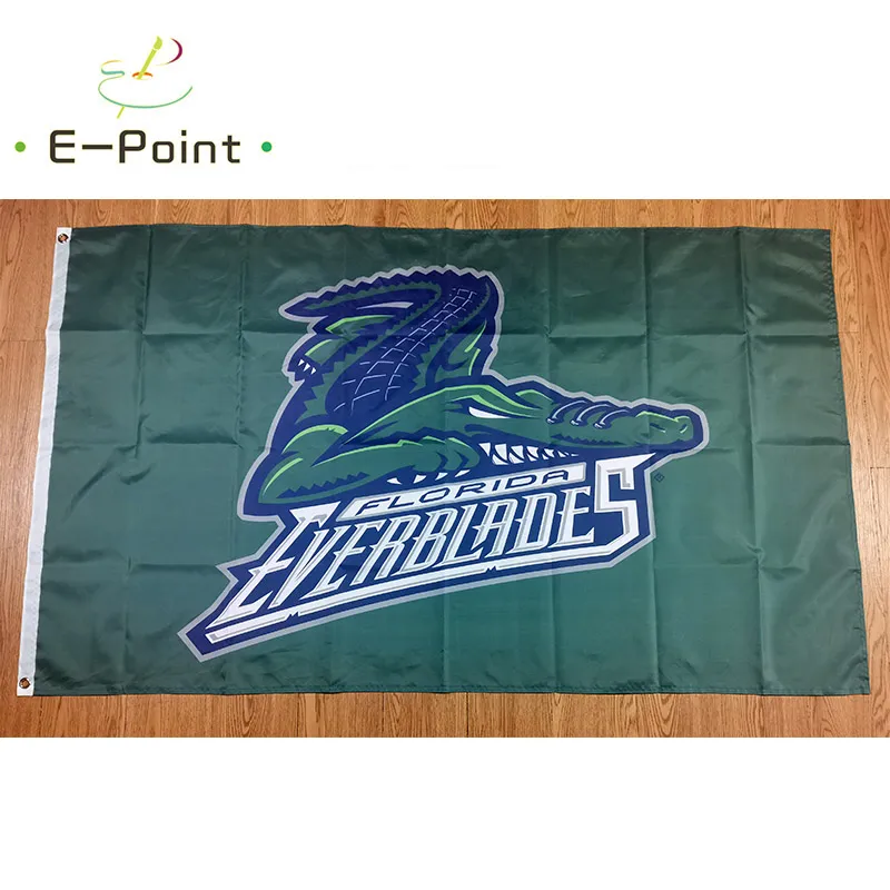 Echl Florida Everblades flagga 3 * 5ft (90cm * 150cm) Polyester banner dekoration flygande hem trädgård festliga gåvor