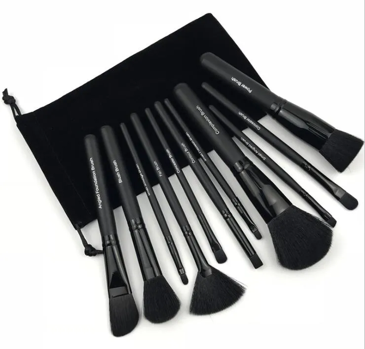 M Makeup Brushes Kit Face Cream Power Foundation Multipurpose Beauty Cosmetics Tool Make up Brush 11pcs Set with pouch bag