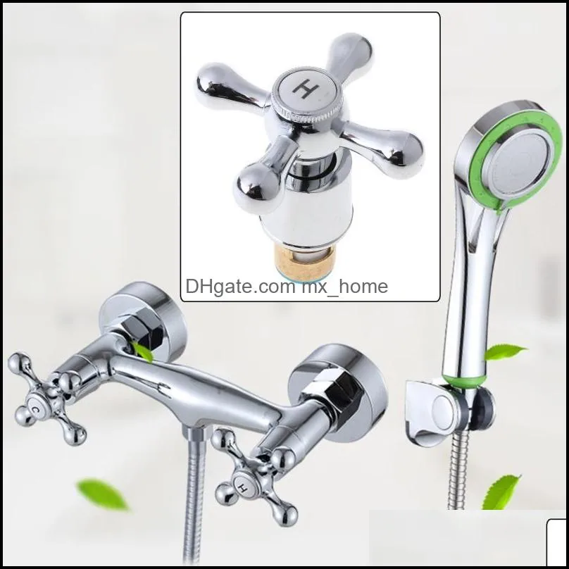 Kitchen Faucets 1Set Copper Cross Handle Bath Sink Faucet For Bathroom Water Mixer Accessories Kit