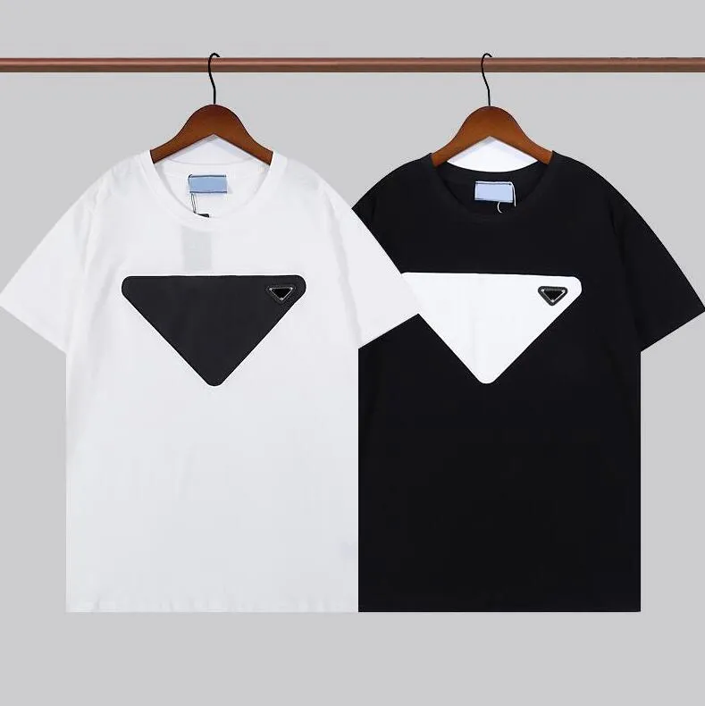 22SS Mens Fashion T Shirt Designers Men Clothing Black White Short Sleeve Tees Women Casual Hip Hop Streetwear Tshirts With Inverted Triangle