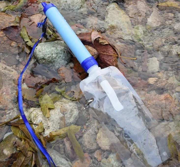 Portable Purifier Straw Water Filter sundries Survival Kit Emergency Outdoor Personal drinking cleaner SN6253