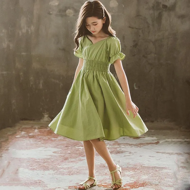 Green frock for 5 year girl top