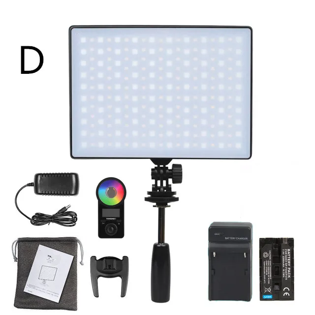 Air Pro RGB LED Camera Video Optional with Battery Charger Kit Photography Light + AC Adapter