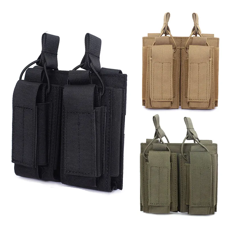 Tactical Mag Double Magazine Pouch Bag Outdoor Sports Backpack Vest Gear Accessory Holder Cartridge Clip Pack NO11-573