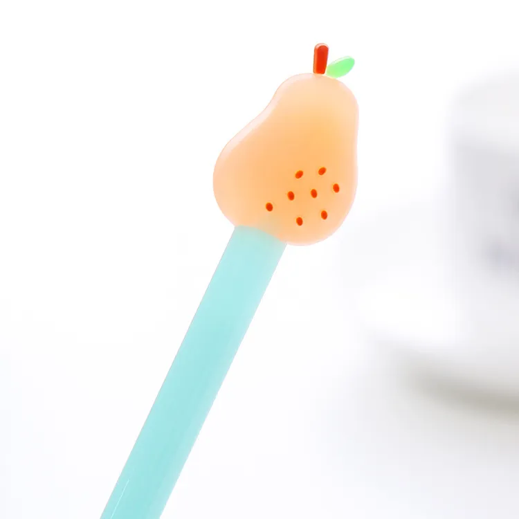 Korean Stationery Cute Freshness Fruit Pen Handles Creative School Supply Office Gel Pens Gift Freebie W0063