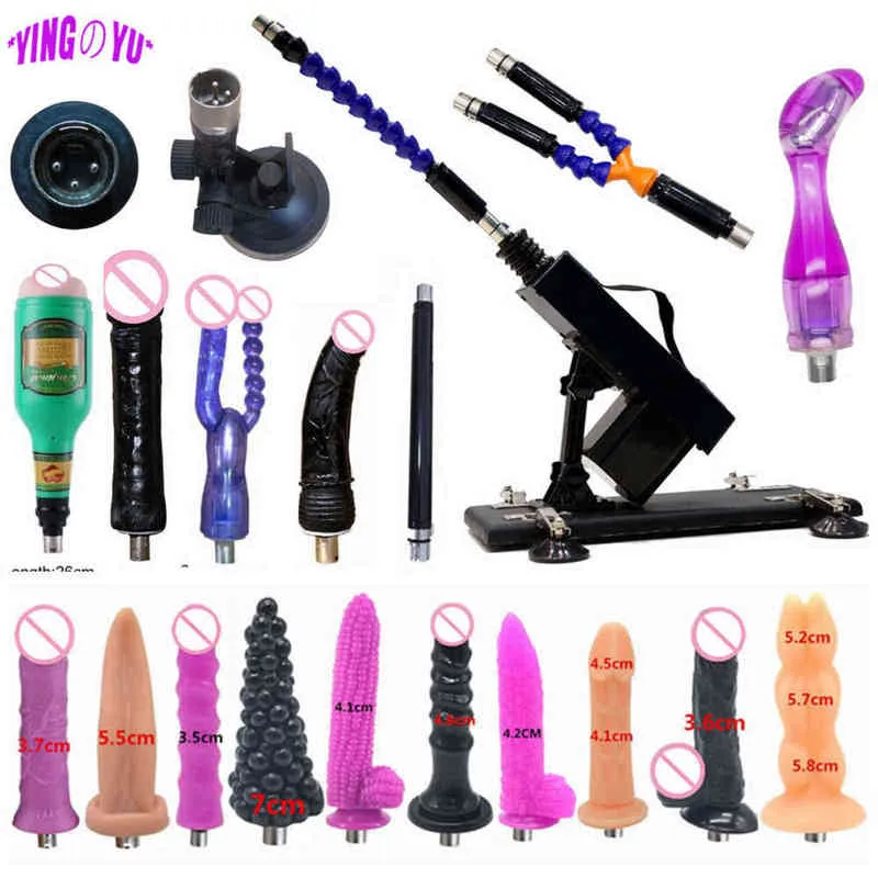 Nxy Sex Products Dildos 25 Style Big Dildo Traditional Machine Apparatus Attachment 3xlr Suction Huge Penis Accessories Anal Toys for Women Men 1227