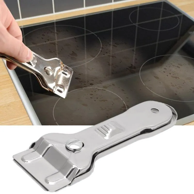 Glass Multifunction Stainless Steel Ceramic Hob Scraper Cleaner Tool With Blade Cleaning Oven Cooker Tools Utility Knife DH5865