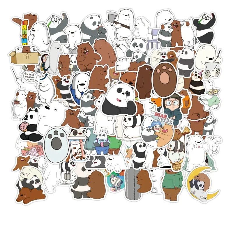 Cartoon Characters Helmet Suitcase Guitar Refrigerator Decorative Stickers for Kids