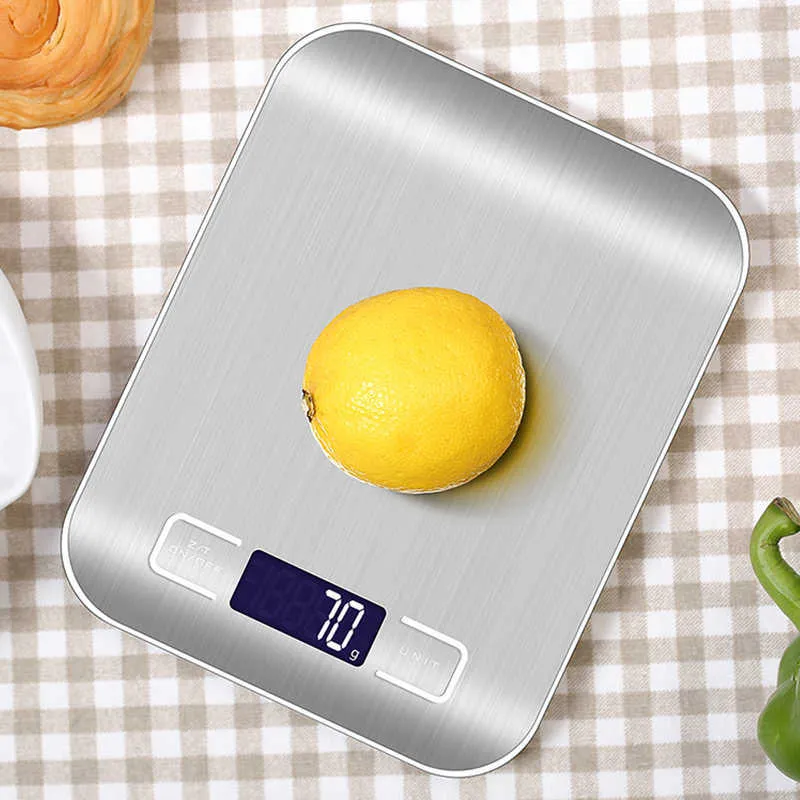 5 / 10kg escala de cozinha de casa alimentos eletrônicos s dieta s ferramenta de medição slim lcd digital pesagem 210728