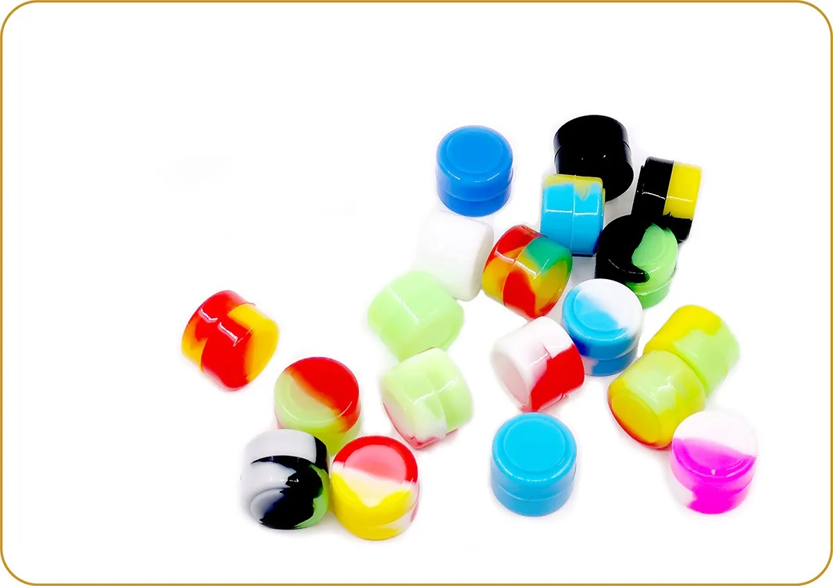 2ML Silicone Containers 100pcs Non-Stick Wax Containers Multi Use Storage  Jars