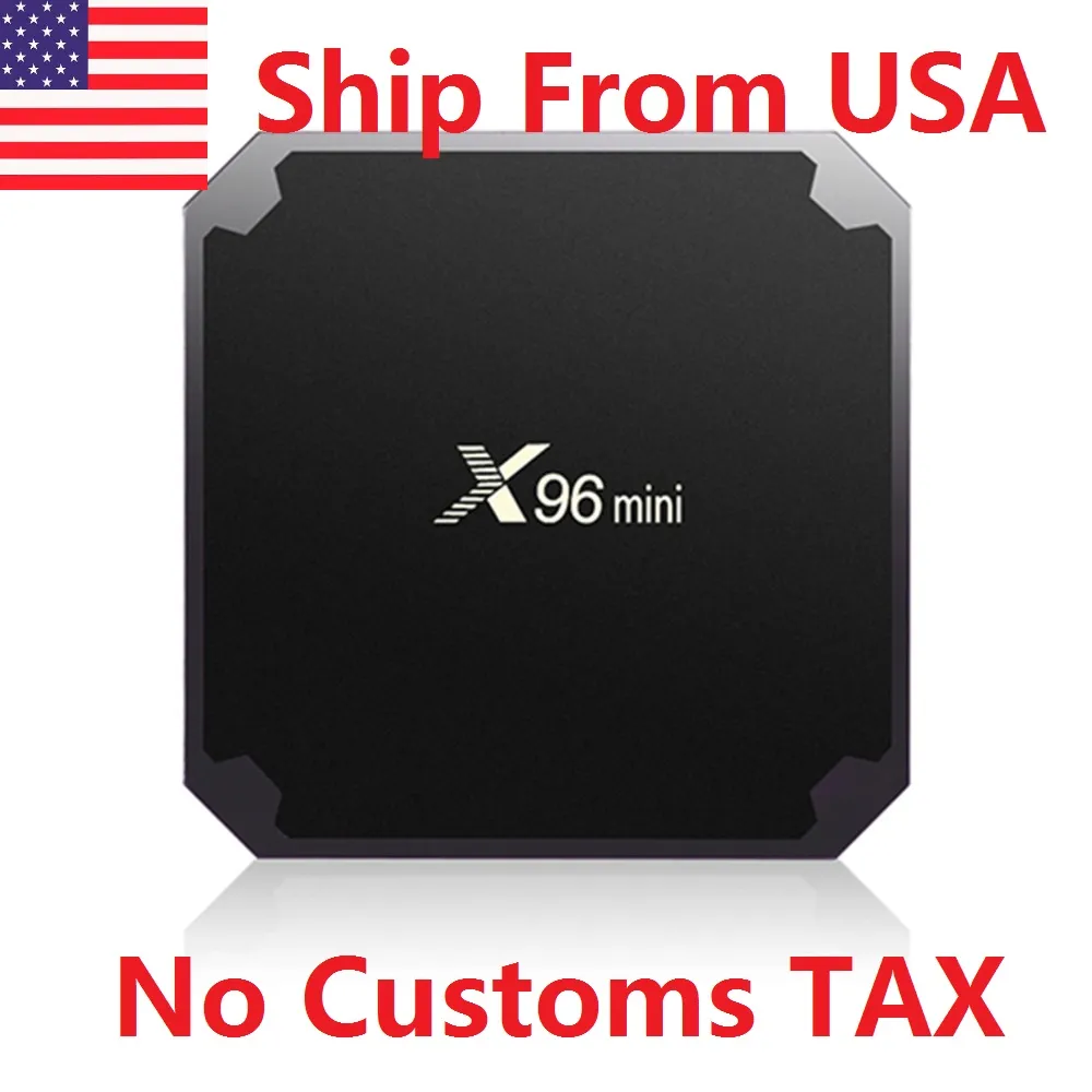 USA Instock X96 미니 TV 박스 S905W Android 7.1 2.4G Wi -Fi X96Mini 2GB 16GB 스마트 4K 2.4GHz Wi -Fi