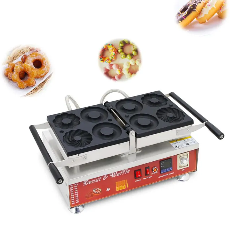 Máquina de donut elétrica multi-forma Frizer crocante fabricante de cozimento girar waffle padeiro