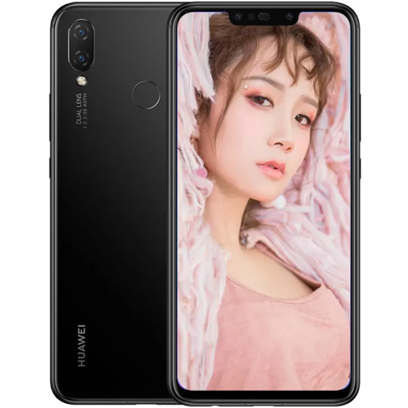 Original Huawei Nova 3I 4G LTE-mobiltelefon 6GB RAM 64GB 128GB ROM Kirin 710 OCTA Core Android 6.3 "24mp OTA Fingerprint ID Smart mobiltelefon