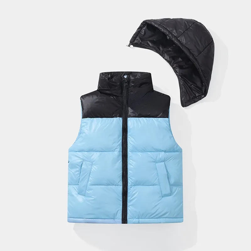 2021 Lightweight Childrens Down Vests For Boys And Girls Hooded Color Matching Autumn Down Jackets Can Be Uncapped From 31 83 DHgate