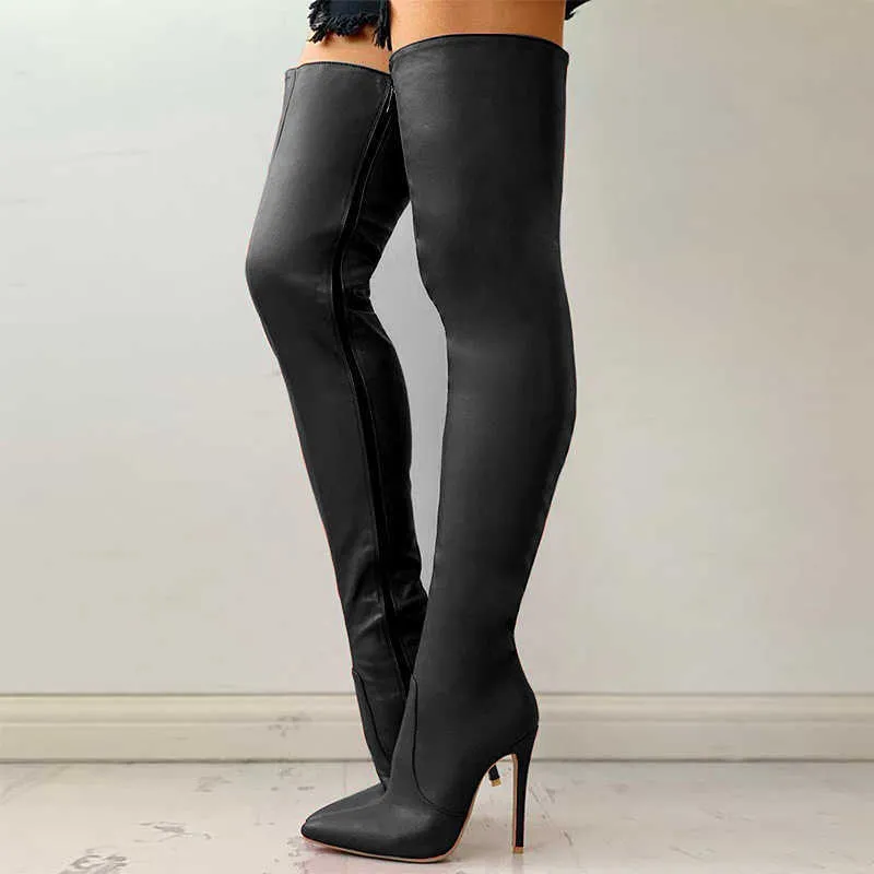 Plus size red sales thigh high boots